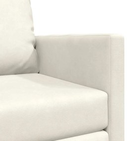 Sofá-cama 2-em-1 Creme 74x77x81 cm Veludo