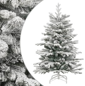 vidaXL Árvore de Natal artificial articulada c/ flocos de neve 120 cm
