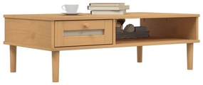 Mesa de centro SENJA 100x55x33 cm pinho maciço castanho