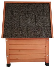 Casa de exterior para gatos 57x45x43 cm madeira castanho
