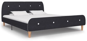 vidaXL Estrutura de cama 160x200 cm tecido cinzento-escuro