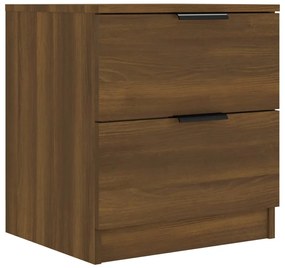 Mesas de cabeceira 2 pcs derivados de madeira carvalho castanho