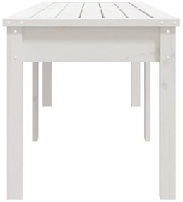 Banco de jardim c/ 2 lugares 159,5x44x45 cm pinho maciço branco