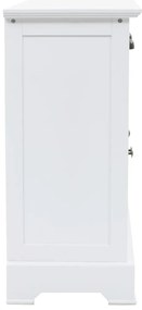 Aparador com 3 portas em MDF e madeira de pinho 105x35x77,5 cm