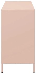 Aparador 101,5x39x73,5 cm aço laminado a frio rosa