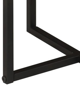 Mesa de centro 55x55x45 cm madeira de acácia maciça e ferro