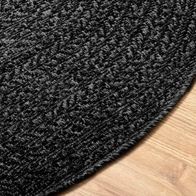 Tapete ZIZUR antracite Ø 160 cm aspeto juta interior exterior