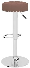 Bancos de bar 2 pcs tecido castanho