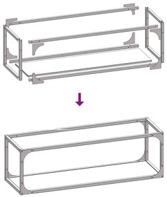 Suporte para lenha 25x25x80 cm aço laminado a frio antracite