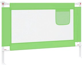 Barra de segurança p/ cama infantil tecido 100x25 cm verde