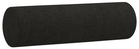 Sofá 2 lugares + almofadas decorativas 140 cm tecido preto
