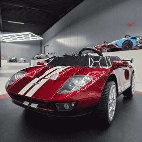 Carro elétrico para crianças Ford GT 2 pessoas 24V Pneus EVA, Assento de couro sintético Vermelho metálico