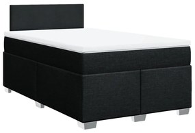 Cama boxspring com colchão 120x190 cm tecido preto