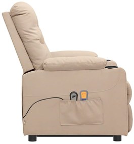 Poltrona de massagens tecido cor creme