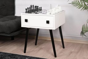 Mesa de Xadrez Chesso – Branco e Preto – 50x60x50 cm