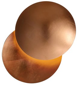 Candeeiro de parede moderno cobre 34,5cm 2-luzes - Sunrise Moderno