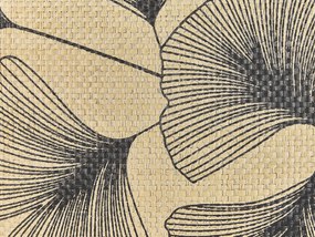 Conjunto de 2 almofadas decorativas creme motivo folhas 45 x 45 cm WAKAD Beliani