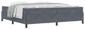 Estrutura da Cama Branco e Cinza Claro 200 x 200 cm Veludo