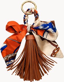 Pendente de mala em pele vegan artesanala Tassel
