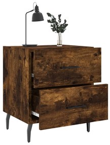 Mesa de cabeceira 2 pcs derivados de madeira carvalho fumado