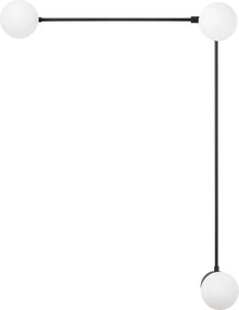 Aplique de Parede Domino – Preto e Creme – 60 x 16 x 78 cm