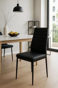 Pack 4 Cadeiras Lauter Couro Sintético - Preto