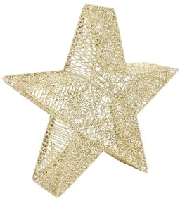 Estrelas de Natal com luzes LED 3 pcs ext./int. arame dourado