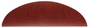 Tapetes de escada adesivos 15 pcs 56x17x3 cm vermelho