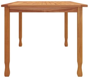 Mesa de jantar p/ jardim 150x90x75 cm madeira de teca maciça