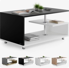 Mesa de centro Orlando 95x55x50cm Branco/Preto