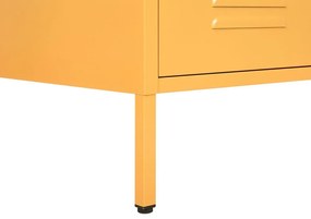 Armário de metal amarelo 185 cm FROME Beliani