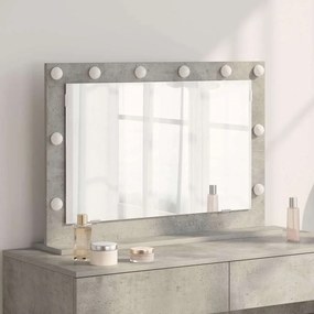 vidaXL Espelho de Maquiagem Cinza Concreto Vidro 80 x 55 x 18 cm Espelho
