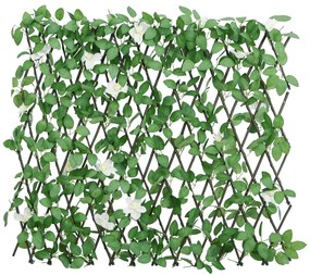 Treliça de hera artificial extensível 5 pcs 186x30 cm verde