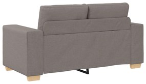 Conjunto de Sofá com Almofadas de Tecido Taupe