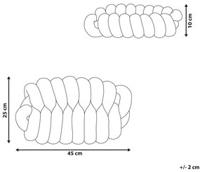Almofada decorativa com nó rosa 45 x 25 cm PANARA Beliani