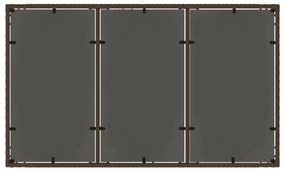 Mesa de jardim com tampo de vidro 150x90x75 cm vime PE castanho