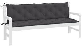 Almofadões banco jardim 2pcs 180x50x7cm tecido oxford antracite