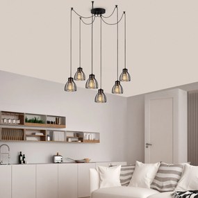 Candeeiro de Teto Kemah – Preto – Diâmetro 135 cm, Altura 106 cm