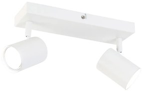 LED Candeeiro de teto inteligente branco retangular com 2 GU10 Wi-Fi - Jeana Moderno