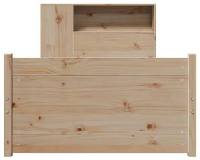Cama com estante sem colchão 100x200 cm pinho maciço