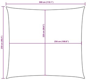 Para-sol estilo vela tecido oxford retangular 2,5x3 m bege