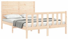 Cama sem colchão 140x200 cm madeira de pinho maciça