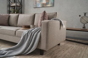 Sofá de 3 Lugares Kale – Creme – 222 cm