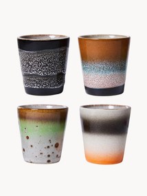 Chávenas de café em cerâmica artesanal 70's, conjunto de 4