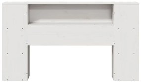 Cabeceira com arrumação 150 cm madeira de pinho maciça branco