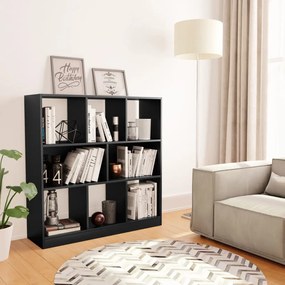vidaXL Estante 97,5x29,5x100 cm derivados de madeira preto