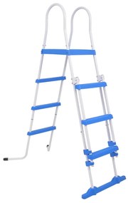 vidaXL Escada segurança p/ piscina acima do solo 3 degraus 122 cm