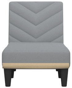 Chaise longue tecido cinzento-claro