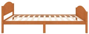 Estrutura de cama 120x200 cm pinho maciço castanho mel