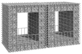 151267 vidaXL Postes/cestos gabião 2 pcs 50x50x60 cm ferro